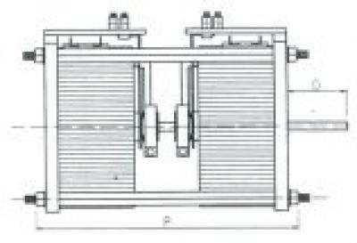 Technical Drawings - Tandem variators for unprotected back-of-board - 2000-3000-4400-6600-8800-1400 VA